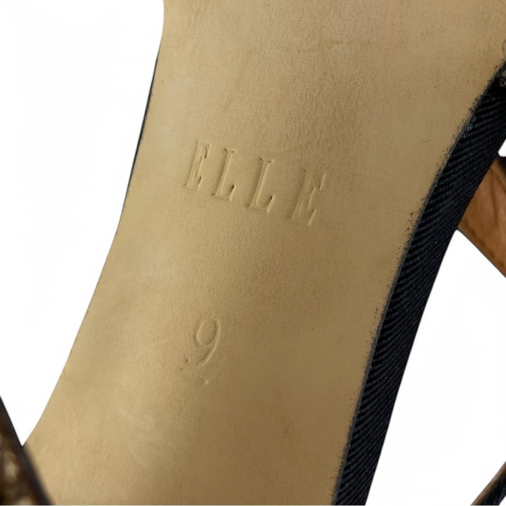 Elle Gold Glitter Strappy Platform High Heel Sandals Size 9 - Picture 7 of 7